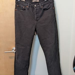 Levi's Wedgie Straight black jeans